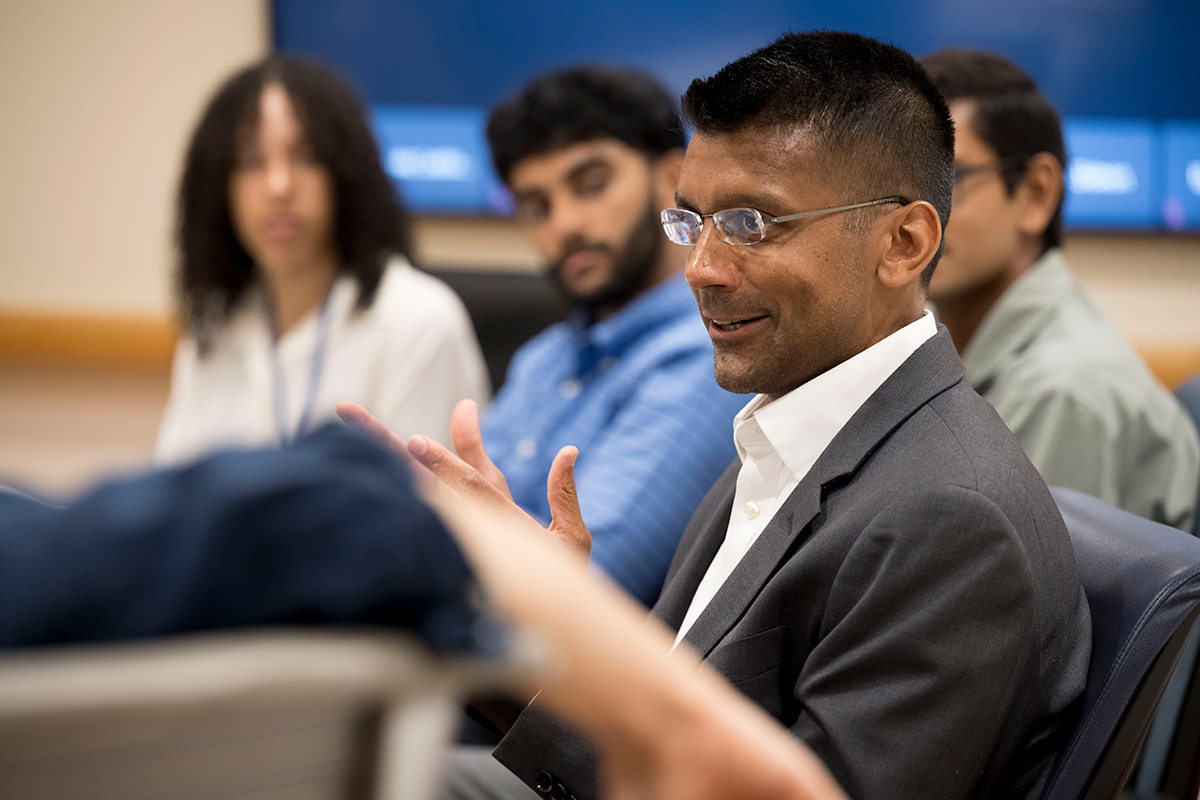 Dr. Dave Chokshi, NYC’s 43rd Health Commissioner, talks with students about how research drives progress and decisions in public health.